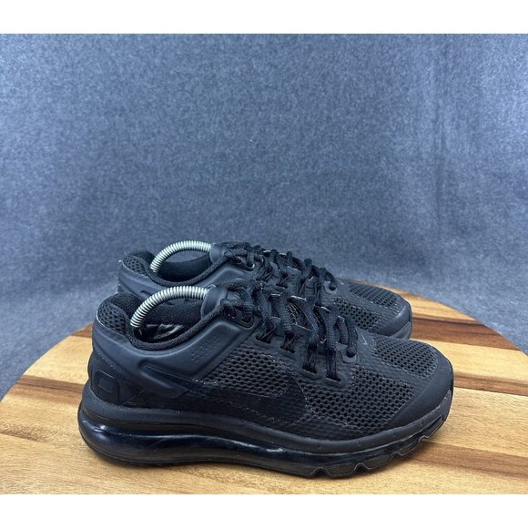 Nike Air Max 2013 GS Triple Black Athletic Shoes Sneakers GS Sz 5.5Y 555426-010 - Picture 1 of 10